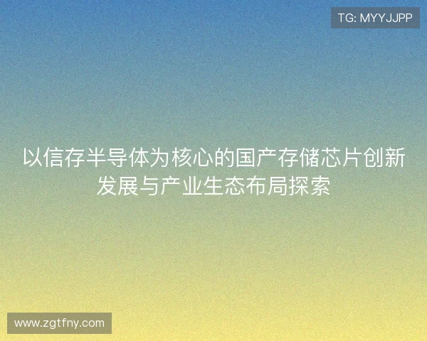 以信存半导体为核心的国产存储芯片创新发展与产业生态布局探索